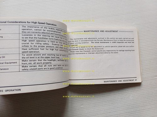 Kawasaki Z 1000 MKII 1979 manuale uso manutenzione libretto originale …