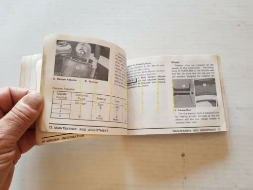 Kawasaki Z 1100 1980 manuale uso manutenzione originale inglese owner's …