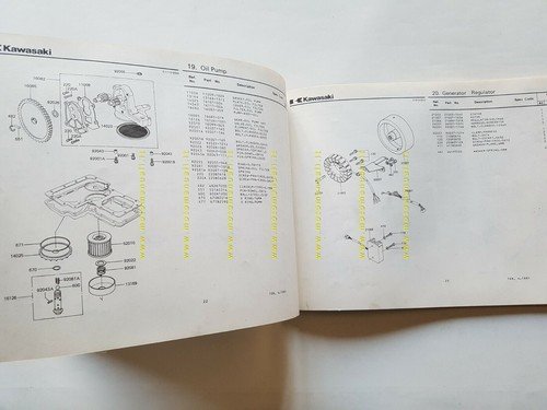 Kawasaki Z 1100 A1 1981 catalogo ricambi originale spare parts …