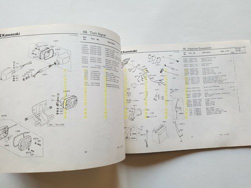 Kawasaki Z 1100 A1 1981 catalogo ricambi originale spare parts …