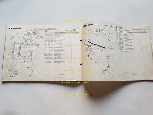 Kawasaki Z 1100 B1 1981 catalogo ricambi originale spare parts …
