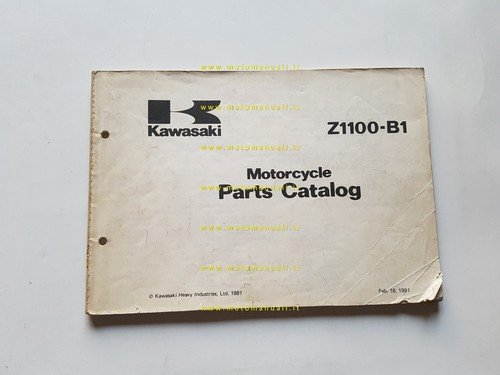 Kawasaki Z 1100 B1 1981 catalogo ricambi originale spare parts …