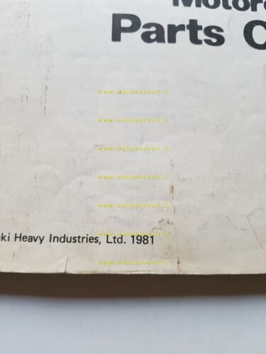 Kawasaki Z 1100 B1 1981 catalogo ricambi originale spare parts …