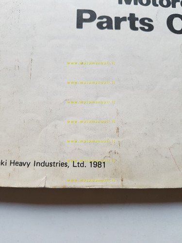 Kawasaki Z 1100 B1 1981 catalogo ricambi originale spare parts …