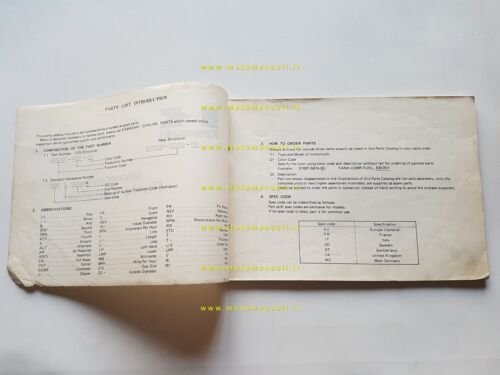 Kawasaki Z 1100 B1 1981 catalogo ricambi originale spare parts …