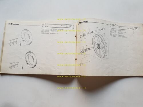 Kawasaki Z 1100 B1 1981 catalogo ricambi originale spare parts …