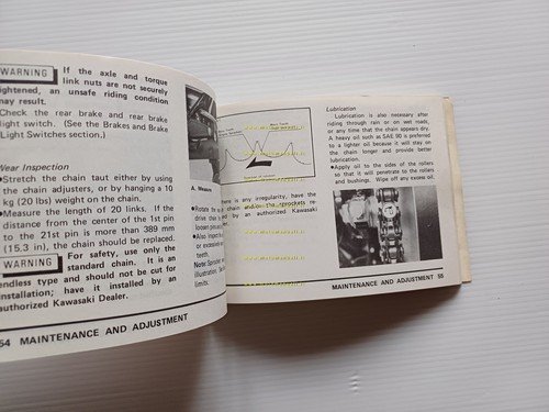 KAWASAKI Z 1100 GP 1981 manuale uso manutenzione libretto INGLESE …