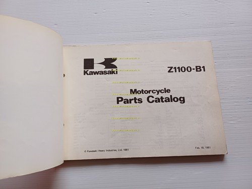 Kawasaki Z 1100 GP B1 1981 catalogo ricambi originale spare …