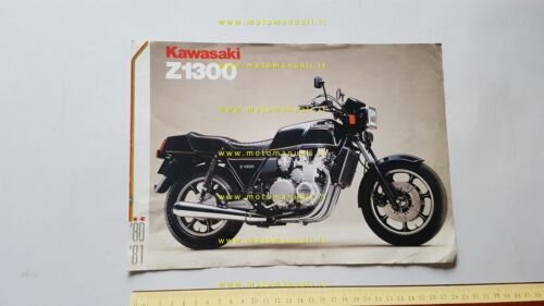 Kawasaki Z 1300 - KX 450 1980-81 depliant ITALIANO originale