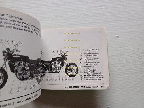 Kawasaki Z 1300 1979 manuale uso manutenzione libretto originale inglese