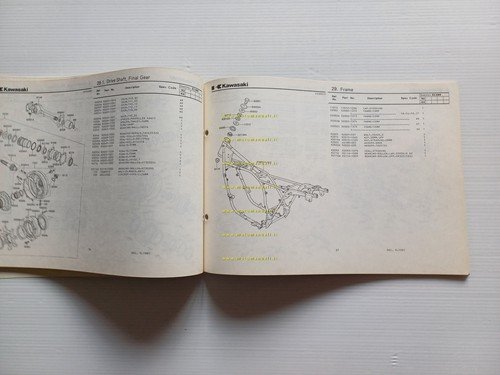 Kawasaki Z 1300 A4 1981-82 catalogo ricambi originale