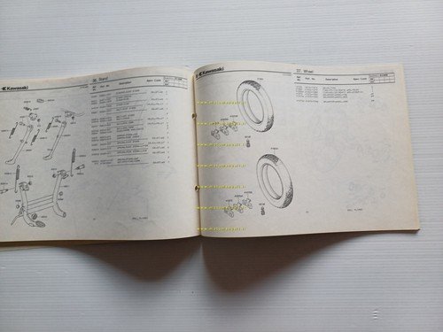 Kawasaki Z 1300 A4 1981-82 catalogo ricambi originale