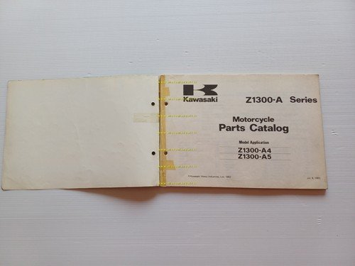 Kawasaki Z 1300 A4-A5 1982 catalogo ricambi originale spare parts …