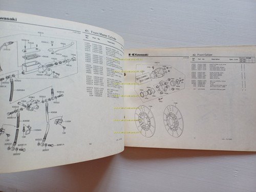 Kawasaki Z 1300 A4-A5 1982 catalogo ricambi originale spare parts …