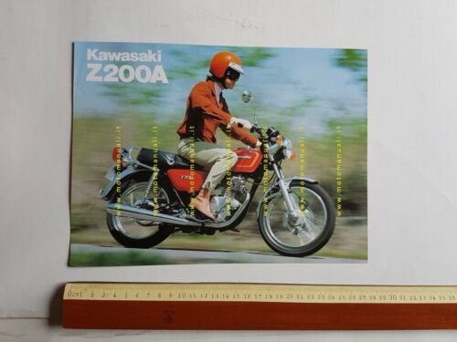 Kawasaki Z 200 A depliant originale moto TESTO INGLESE