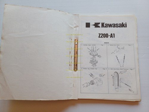 Kawasaki Z 200 A1 1977 catalogo ricambi originale