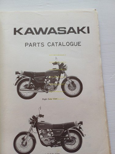 Kawasaki Z 200 A1 1977 catalogo ricambi originale