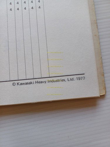 Kawasaki Z 200 A1 1977 catalogo ricambi originale