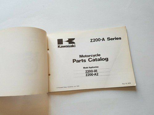 Kawasaki Z 200 A1-A2 1978 catalogo ricambi originale spare parts …