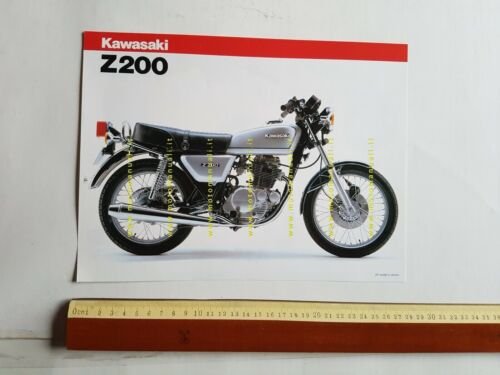 Kawasaki Z 200 depliant originale moto TESTO INGLESE