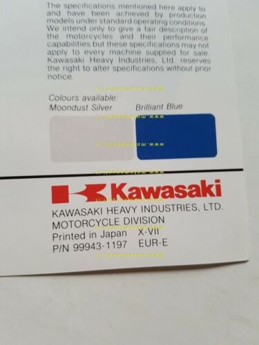 Kawasaki Z 200 depliant originale moto TESTO INGLESE