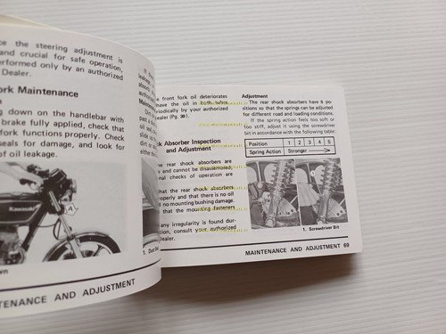 Kawasaki Z 250 1980 manuale uso manutenzione libretto inglese originale