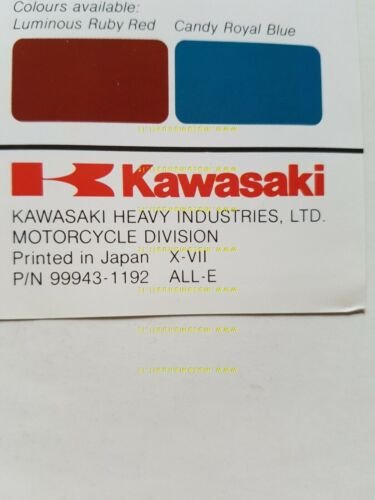 Kawasaki Z 250 A depliant originale moto TESTO INGLESE