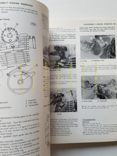 Kawasaki Z 250-KZ 305 1979-81 manuale officina INGLESE originale workshop …