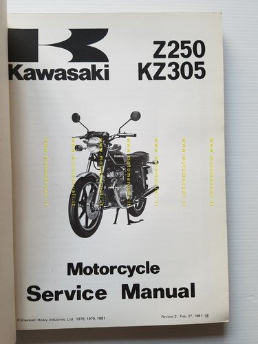 Kawasaki Z 250-KZ 305 1979-81 manuale officina INGLESE originale workshop …