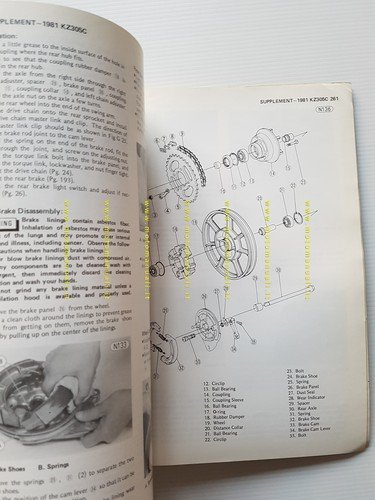 Kawasaki Z 250-KZ 305 1979-81 manuale officina INGLESE originale workshop …