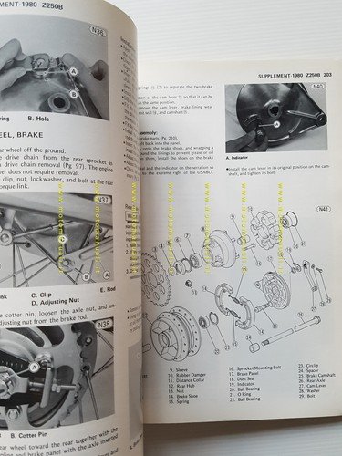 Kawasaki Z 250-KZ 305 1979-81 manuale officina INGLESE originale workshop …