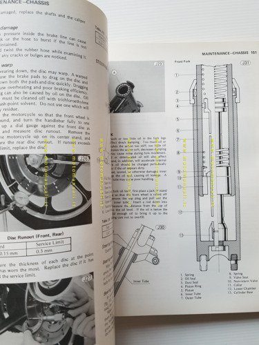 Kawasaki Z 250-KZ 305 1979-81 manuale officina INGLESE originale workshop …
