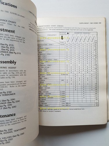 Kawasaki Z 250-KZ 305 1979-83 manuale officina INGLESE originale workshop …