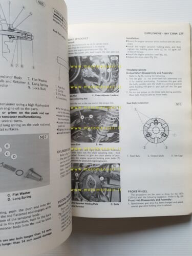 Kawasaki Z 250-KZ 305 1979-83 manuale officina INGLESE originale workshop …