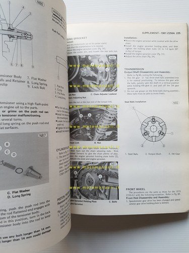 Kawasaki Z 250-KZ 305 1979-83 manuale officina INGLESE originale workshop …