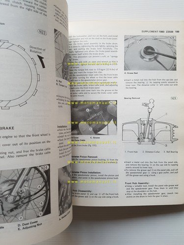 Kawasaki Z 250-KZ 305 1979-83 manuale officina INGLESE originale workshop …