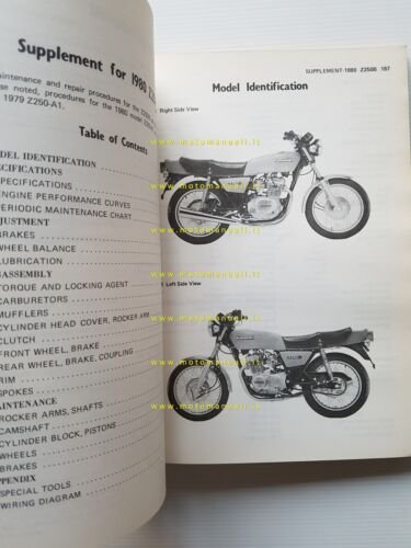 Kawasaki Z 250-KZ 305 1979-83 manuale officina INGLESE originale workshop …
