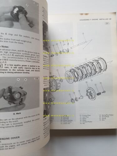 Kawasaki Z 250-KZ 305 1979-83 manuale officina INGLESE originale workshop …
