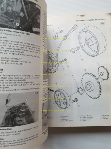 Kawasaki Z 250-KZ 305 1979-83 manuale officina INGLESE originale workshop …
