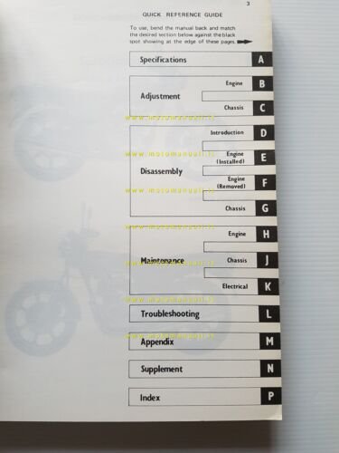 Kawasaki Z 250-KZ 305 1979-83 manuale officina INGLESE originale workshop …