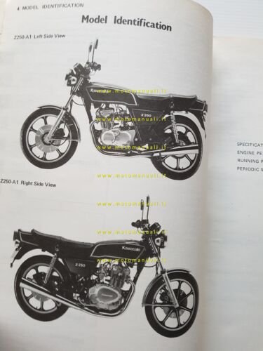 Kawasaki Z 250-KZ 305 1979-83 manuale officina INGLESE originale workshop …