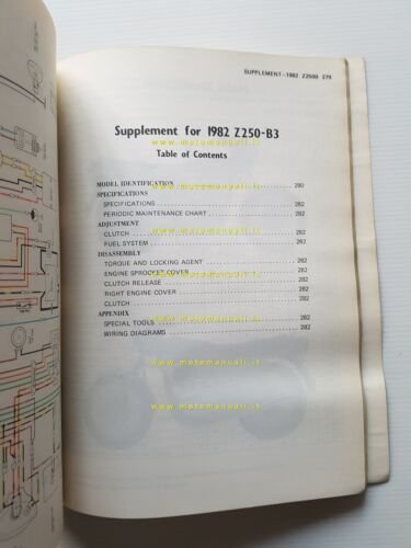 Kawasaki Z 250-KZ 305 1979-83 manuale officina INGLESE originale workshop …