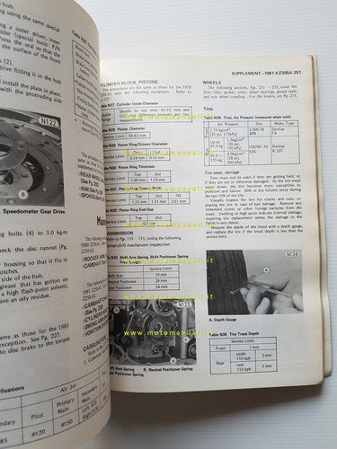 Kawasaki Z 250-KZ 305 1979-83 manuale officina INGLESE originale workshop …