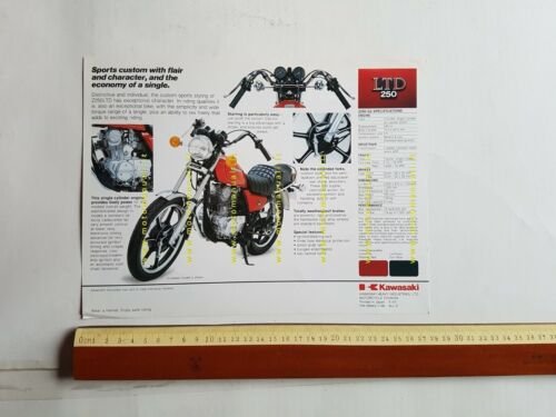 Kawasaki Z 250 LTD depliant originale moto TESTO INGLESE