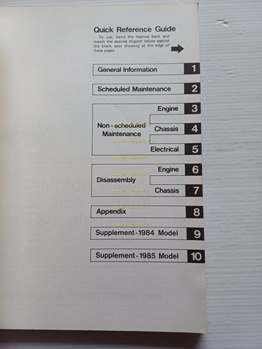 Kawasaki Z 400-500-550 GPZ 400-550 1983-5 SUPPLEMENTO manuale officina originale