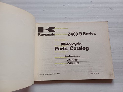 Kawasaki Z 400 B1 - B2 1978 catalogo ricambi originale …
