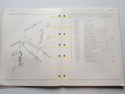 Kawasaki Z 400 D3 1975 VARIANTI per Europa catalogo ricambi …