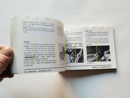 Kawasaki Z 400 D4 1976 manuale uso manutenzione originale INGLESE