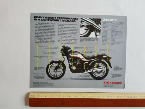 Kawasaki Z 400 F II depliant INGLESE originale moto ENGLISH
