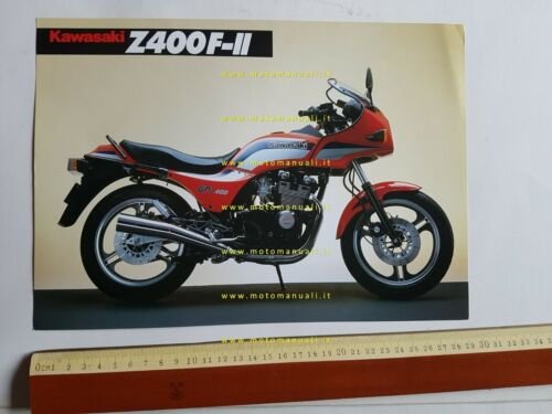Kawasaki Z 400 F-II depliant originale moto TESTO INGLESE